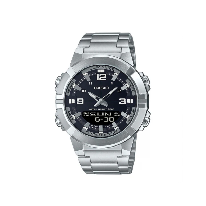 Casio Standard Dual Time AMW-870D-1AVDF Stainless Steel Men’s Watch