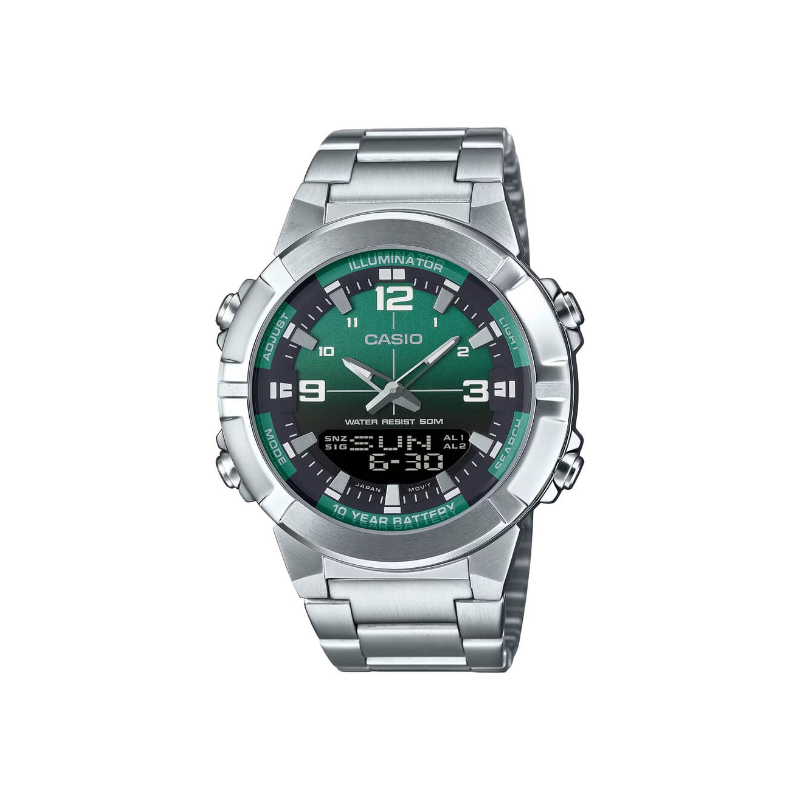 Casio Standard Dual Time AMW-870DA-3AVDF Stainless Steel Men’s Watch