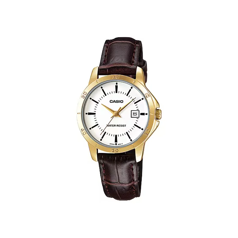 Casio Standard LTP-V004GL-7AUDF Leather Strap Women’s Watch