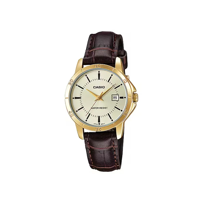 Casio Standard LTP-V004GL-9AUDF Leather Strap Women’s Watch