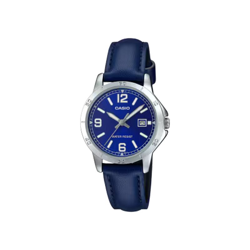 Casio Standard LTP-V004L-2BUDF Leather Strap Women’s Watch