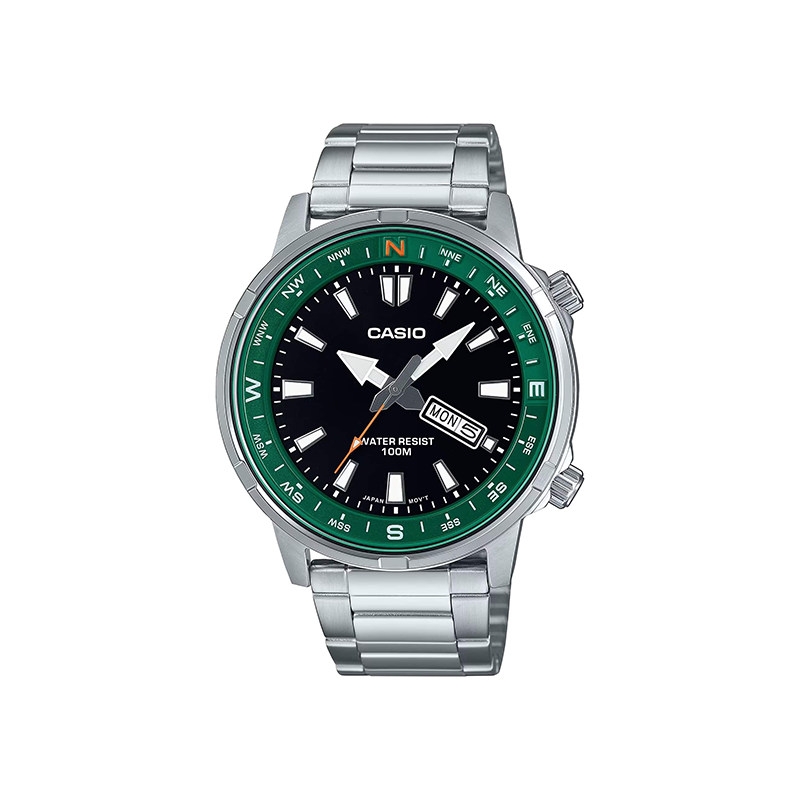 Casio Standard MTD-130D-1A3VDF Day Date Stainless Steel Men’s Watch