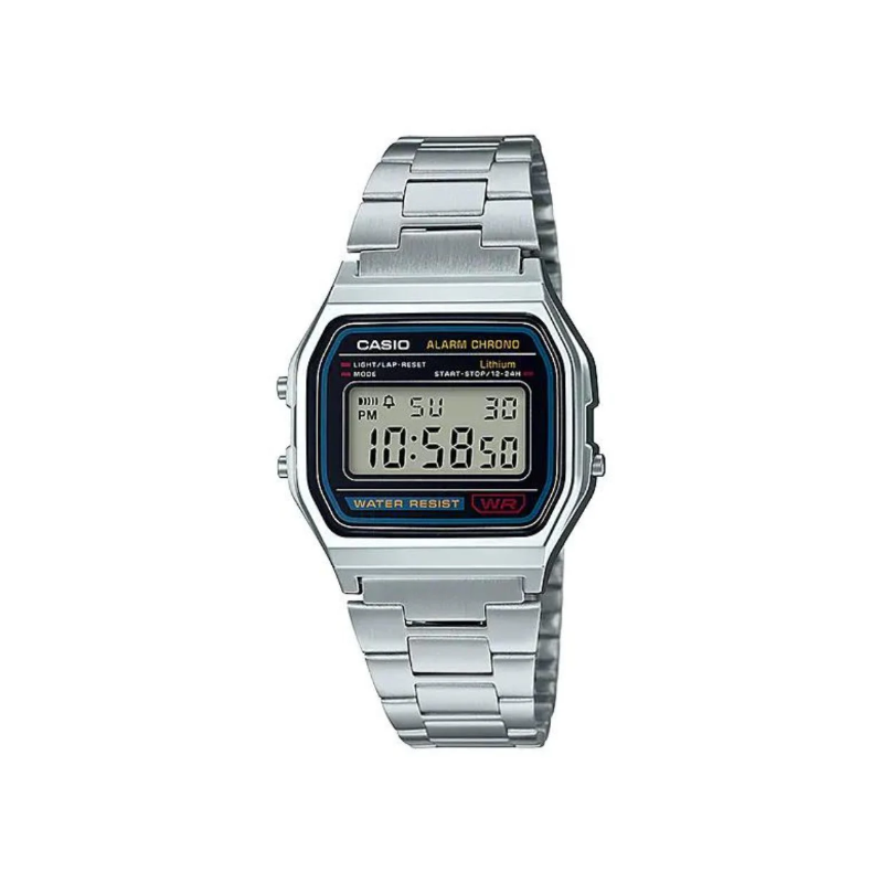 Casio Vintage A158WA-1DF Digital Chain Unisex Watch