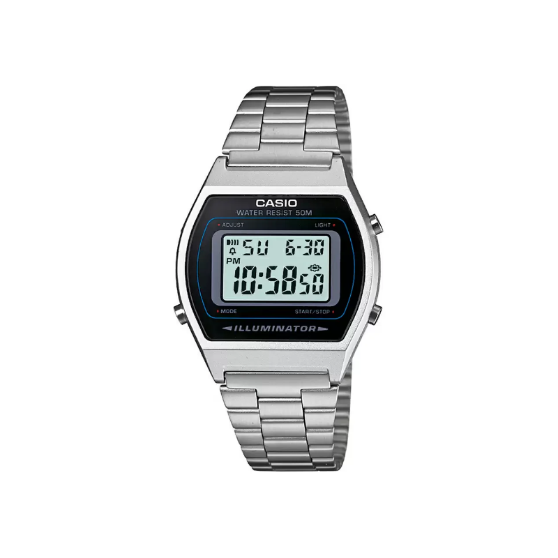 Casio Vintage B640WD-1AVDF Digital Silver Stainless Steel Unisex Watch