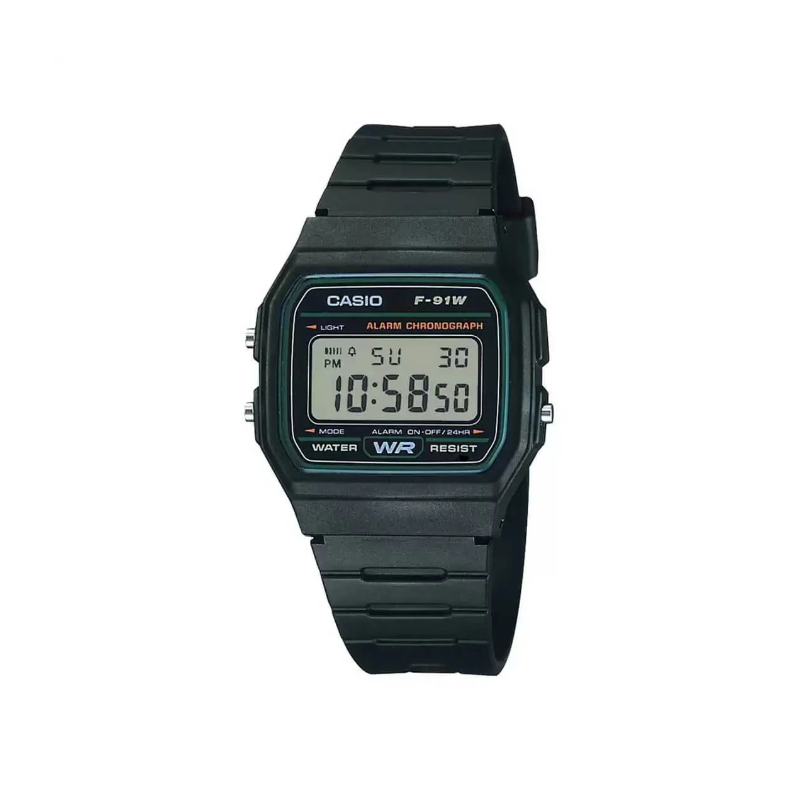 Casio Vintage F-91W-3DG Digital Resin Band Unisex Watch