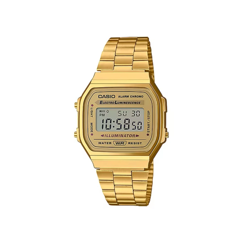 Casio Vintage Illuminator A168WG-9WDF Digital Chain Watch