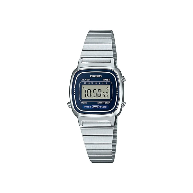Casio Vintage LA670WA‑2DF Digital Stainless Steel Women’s Watch