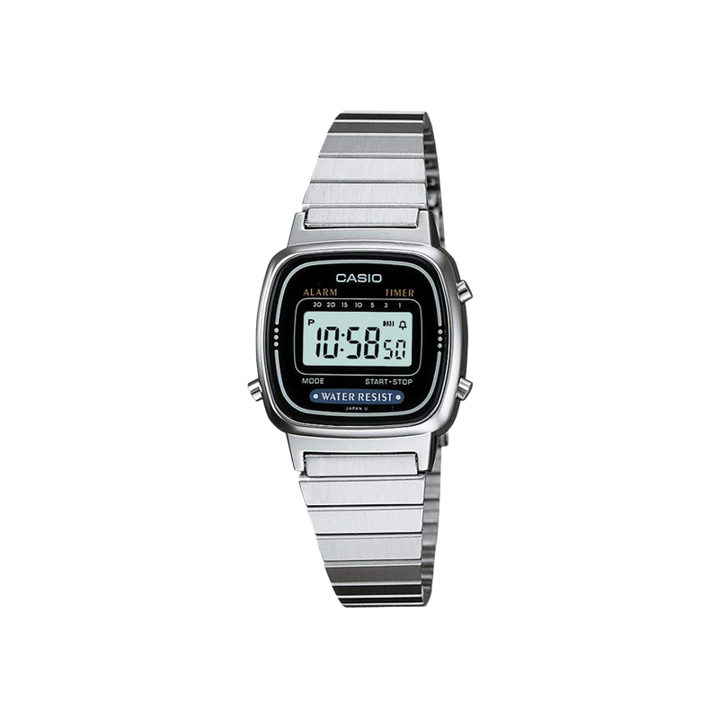 Casio Vintage LA670WD‑1DF Digital Stainless Steel Women’s Watch