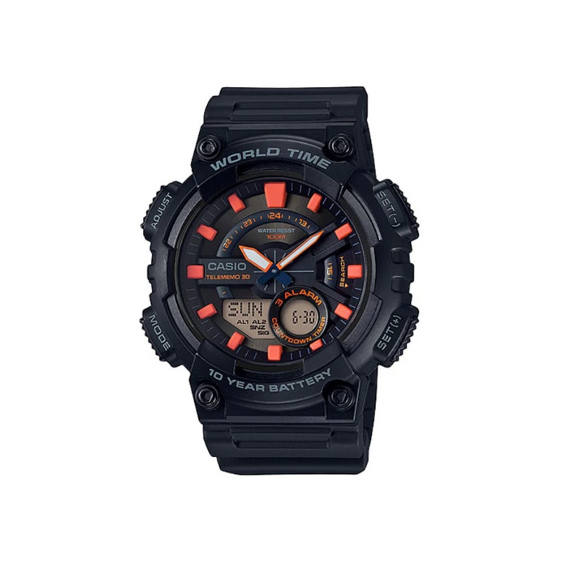Casio Youth Dual Time AEQ-110W-1A2VDF Resin Belt Men’s Watch
