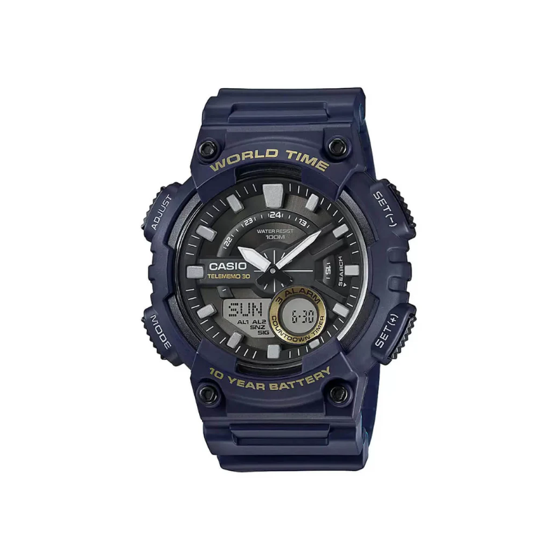 Casio Youth Dual Time AEQ-110W-2AVDF Resin Belt Men’s Watch