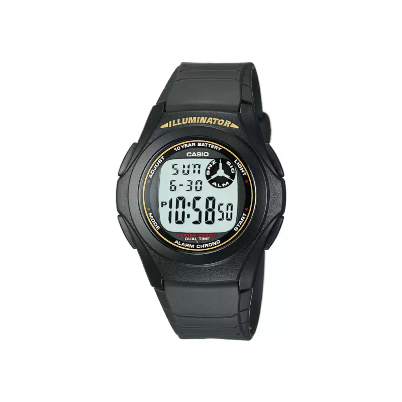 Casio Youth F-200W-9ADF Dual Time Resin Band Unisex Watch