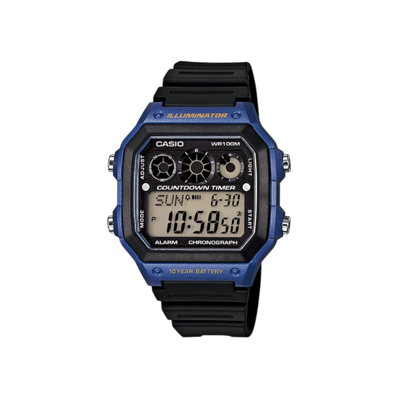 Casio Youth Illuminator World Time AE-1300WH-2AVDF Resin Belt Men’s Watch