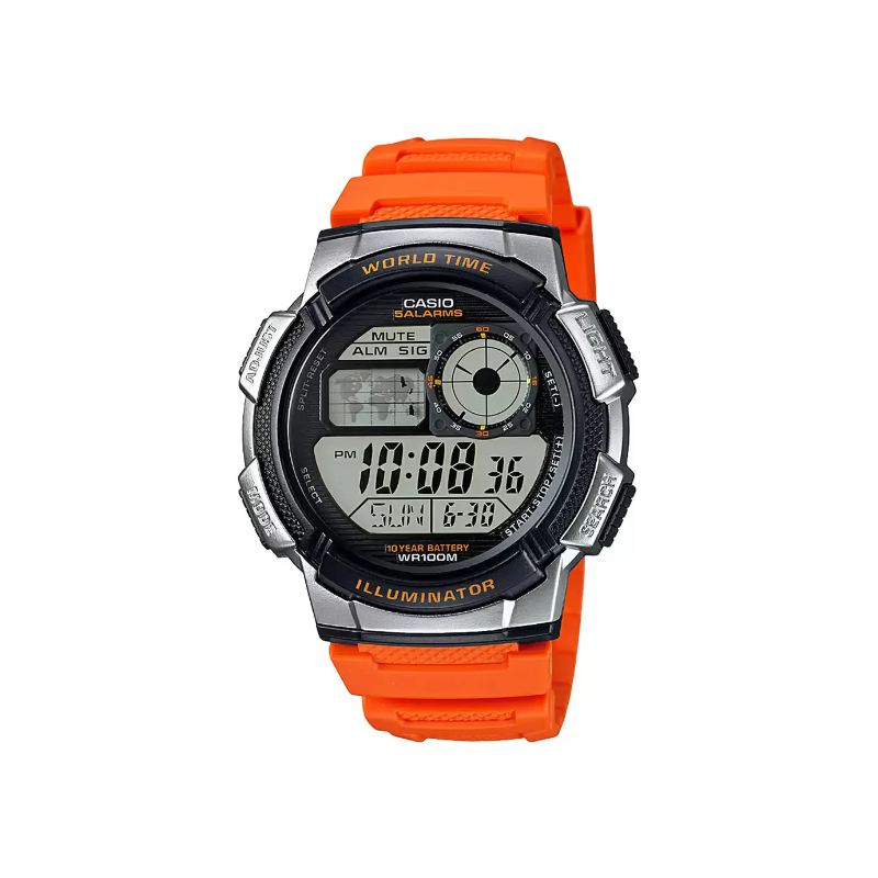 Casio Youth World Time AE-1000W-4BVDF Digital Resin Belt Men’s Watch