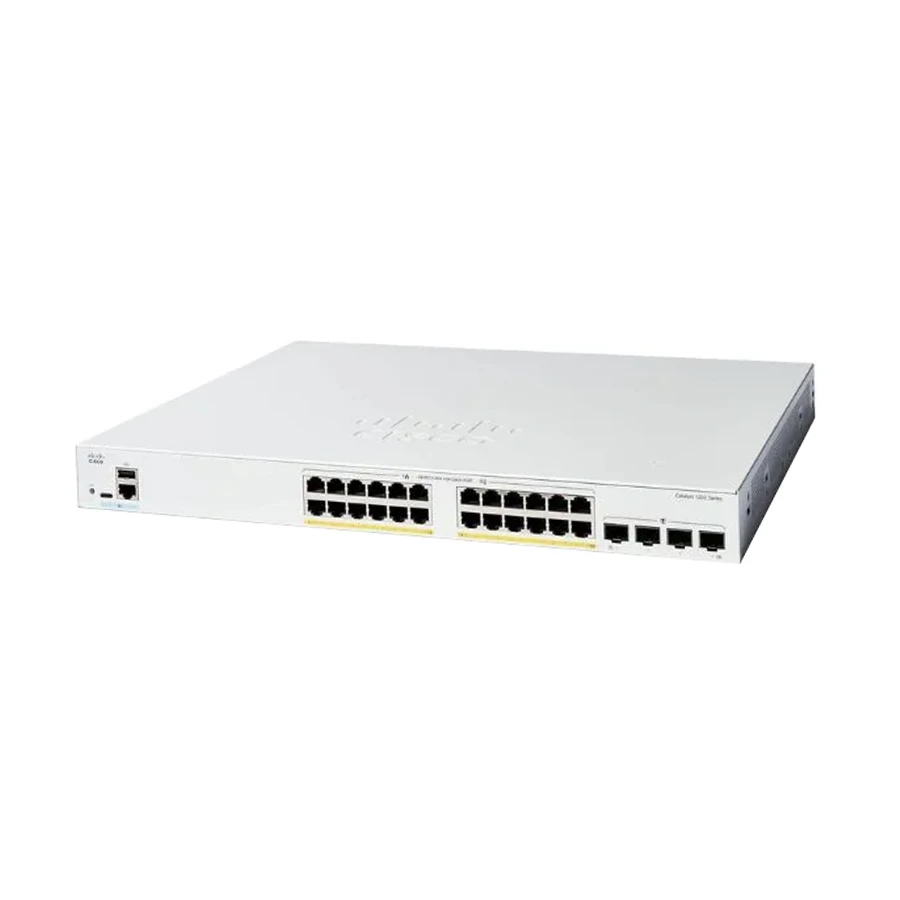 Cisco Catalyst 1200 Series 28-Port (24-Port 10/100/1000 Ethernet & 4-Port 10/100/1000 SFP) Managed Network Switch