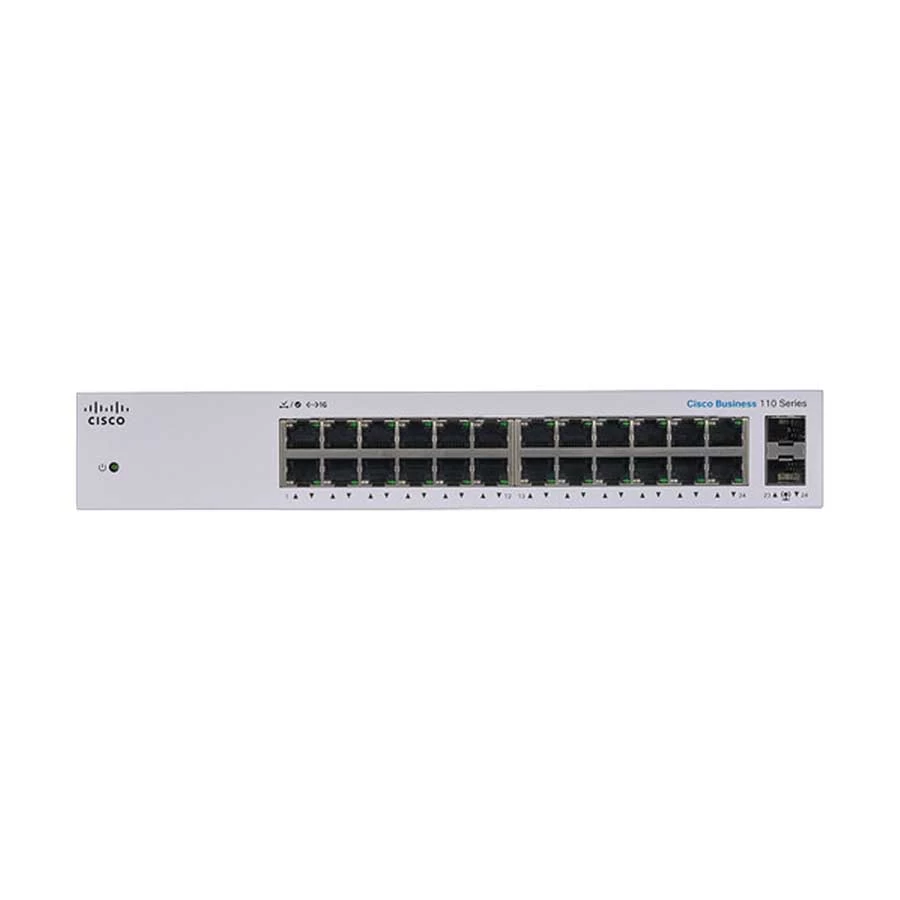 Cisco CBS110 26 Port (24 Gigabit & 2 Gigabit SFP Port) Unmanaged Rackmount Switch #CBS110-24T-EU