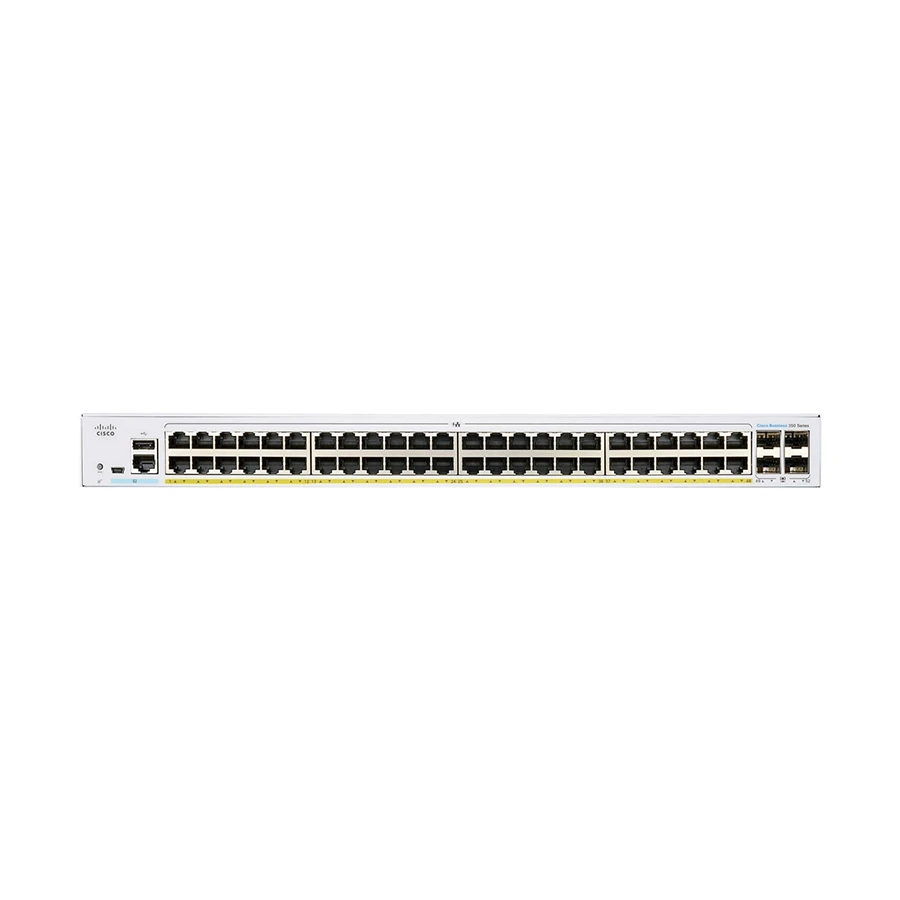 Cisco CBS350-48P-4X 52 Port (48-port 10/100/1000 PoE+ & 4-port 10G SFP+) Managed Switch #CBS350-48P-4X-EU