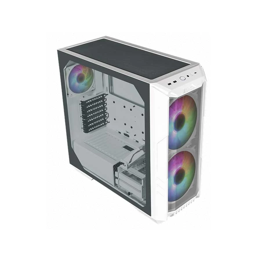 Cooler Master HAF 500 ARGB Mesh Mid Tower E-ATX Gaming Desktop Case #H500-WGNN-S00