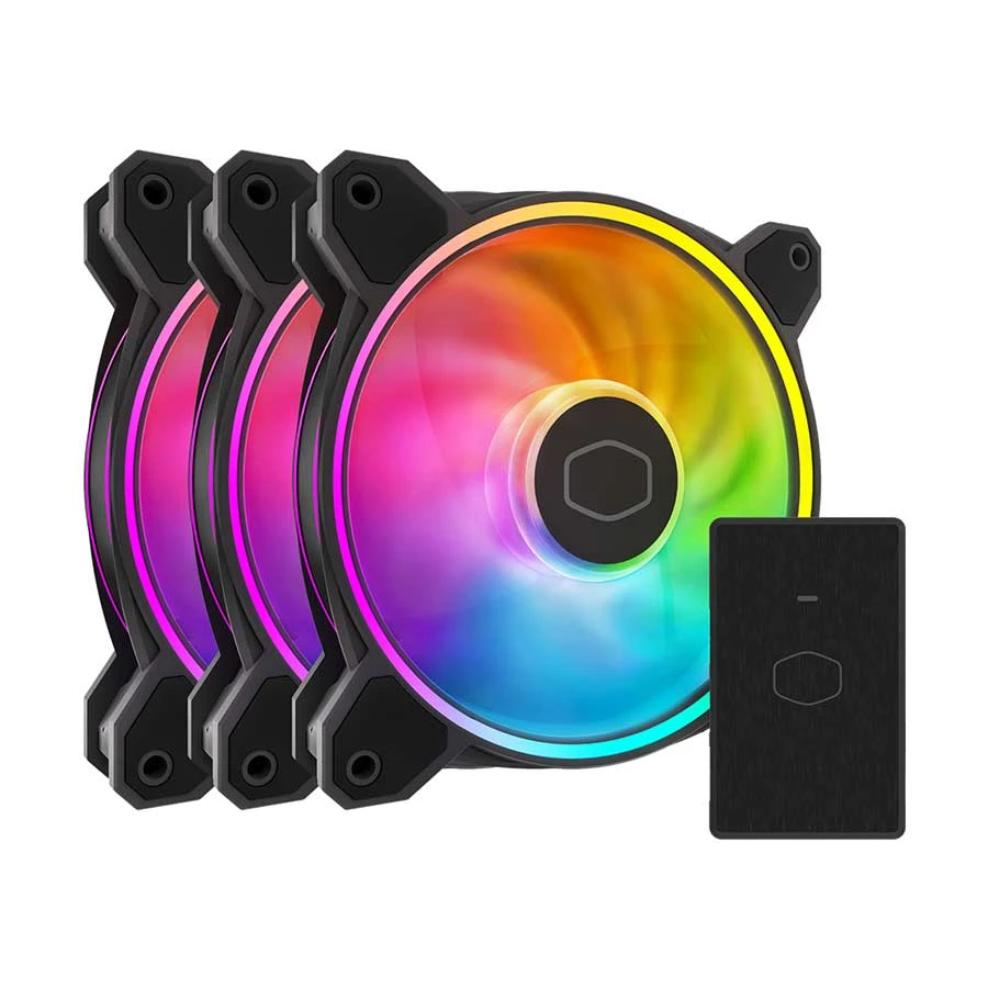 Cooler Master MasterFan MF120 Halo2 ARGB (3xFAN) 120mm Casing Cooling Fan #MFL-B2DN-213P2-R2