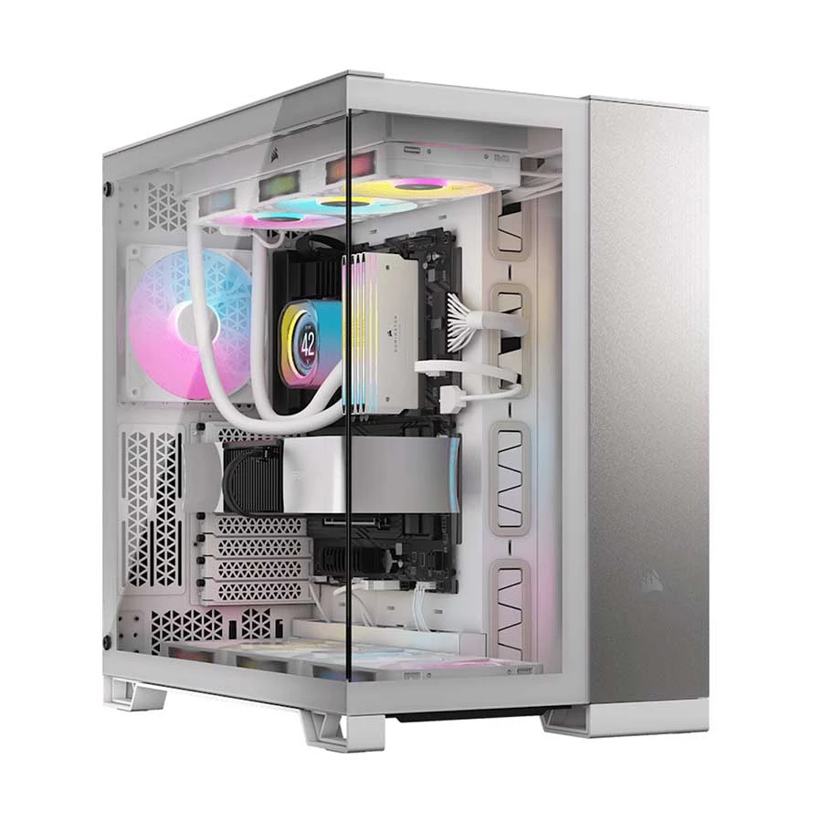 CORSAIR 6500X Mesh Mid Tower /Satin Gray Aluminum (Tempered Glass Side Window) ATX Gaming Desktop Case #CC-9011285-WW