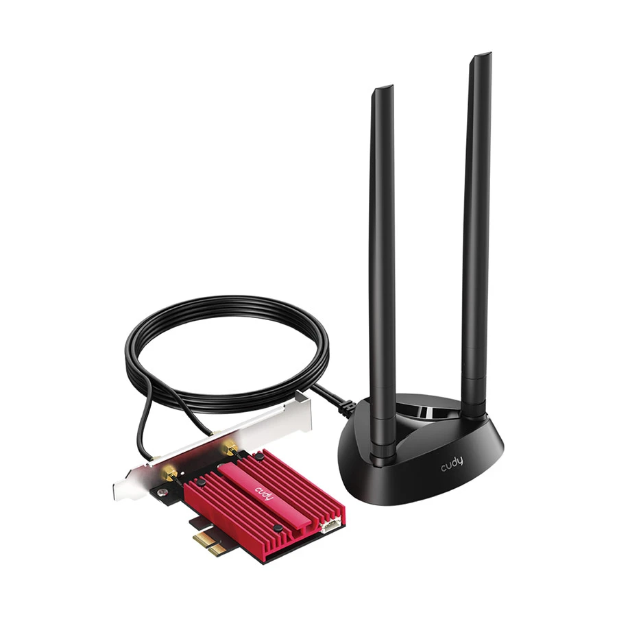 Cudy WE4000 2.0 AX5400 Mbps Tri Band Wi-Fi 6E & Bluetooth 5.2 PCI Express Network Adapter