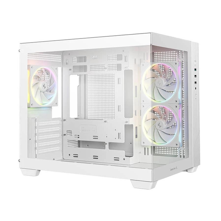DeepCool CG330 3F WH Mini Tower Micro-ATX Gaming Desktop Case #R-CG330-WHNGM3-G