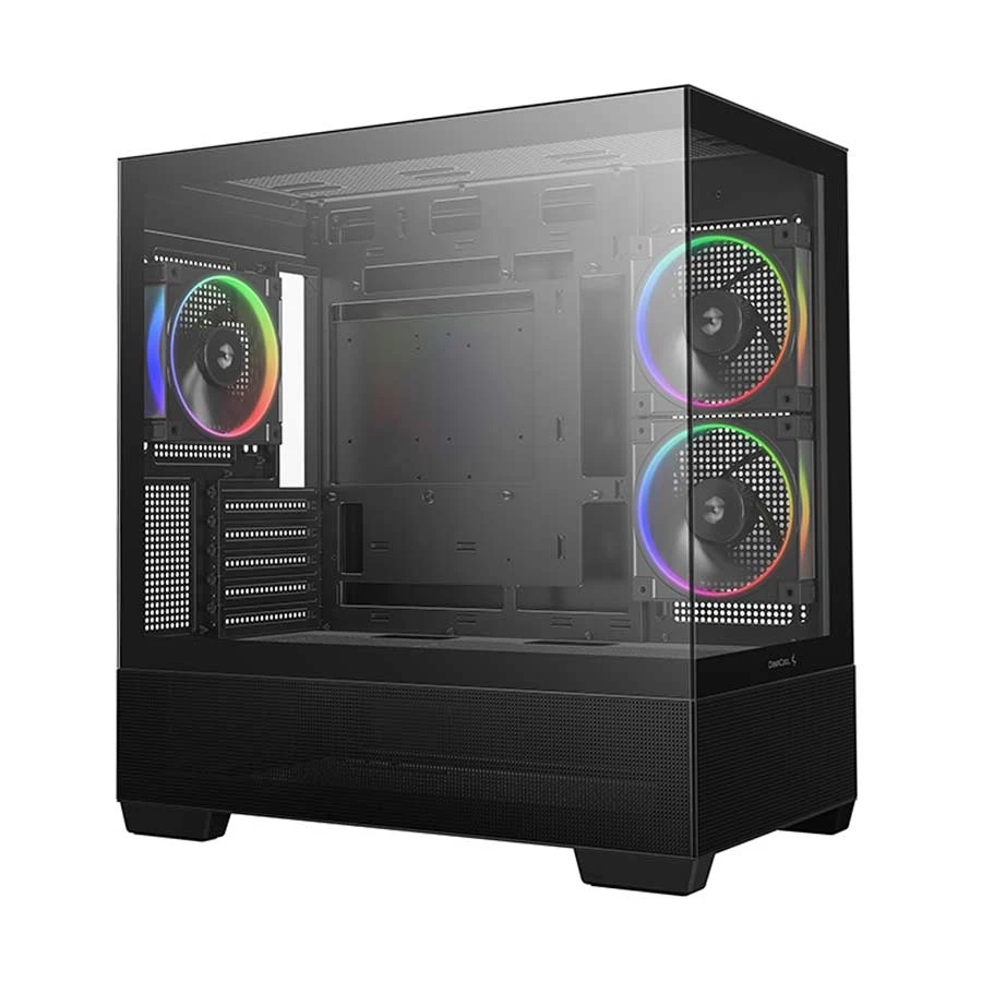 DeepCool CG380 3F Mid Tower (Tempered Glass Window) Micro-ATX Gaming Desktop Case #R-CG380-BKAGM3-G