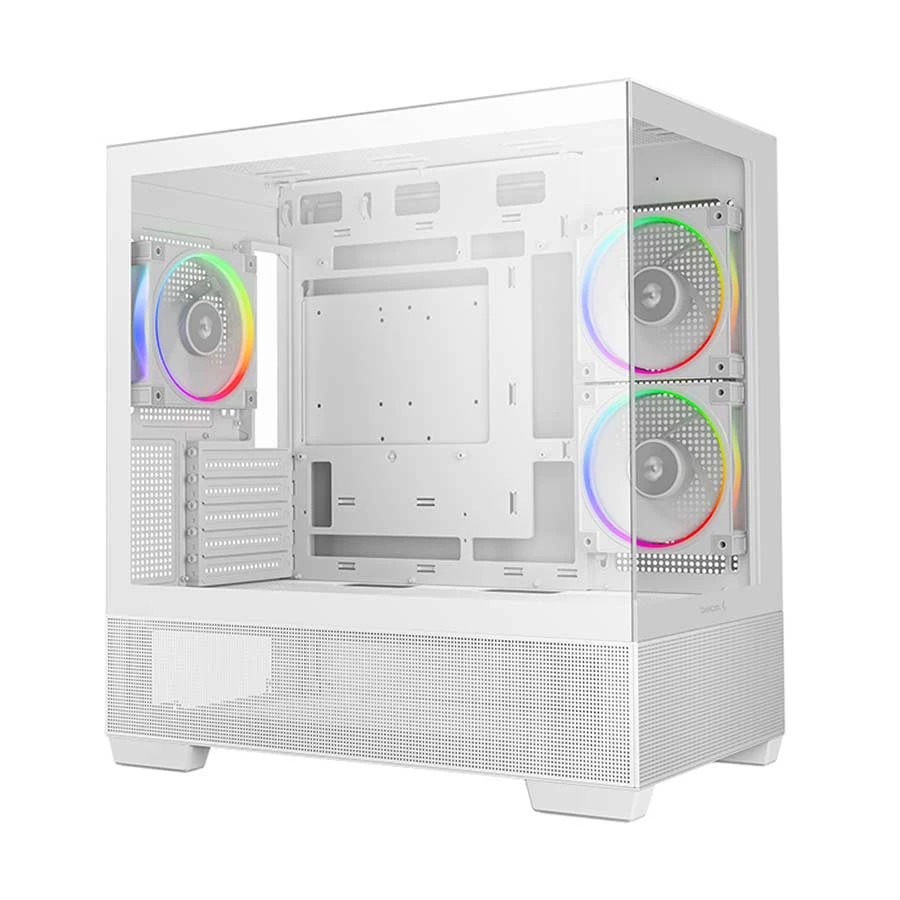 DeepCool CG380 3F WH Mid Tower (Tempered Glass Window) Micro-ATX Gaming Desktop Case #R-CG380-WHAGM3-G