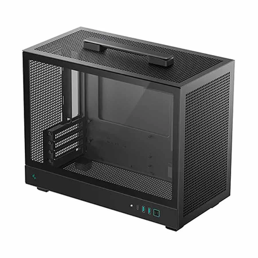DeepCool CH160 PLUS Ultra Portable Mini Tower Micro-ATX Desktop Case