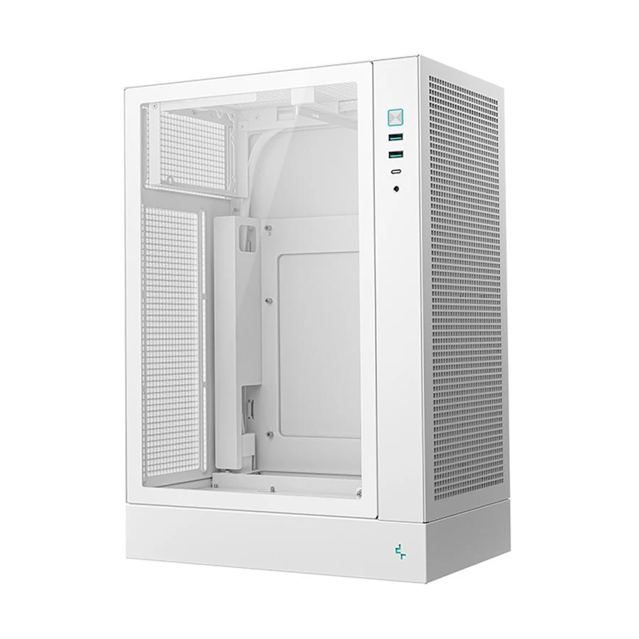 DeepCool CH170 PLUS WH Mid Tower (Tempered Glass Window) Micro-ATX Gaming Desktop Case #R-CH170-WHNGM0-G