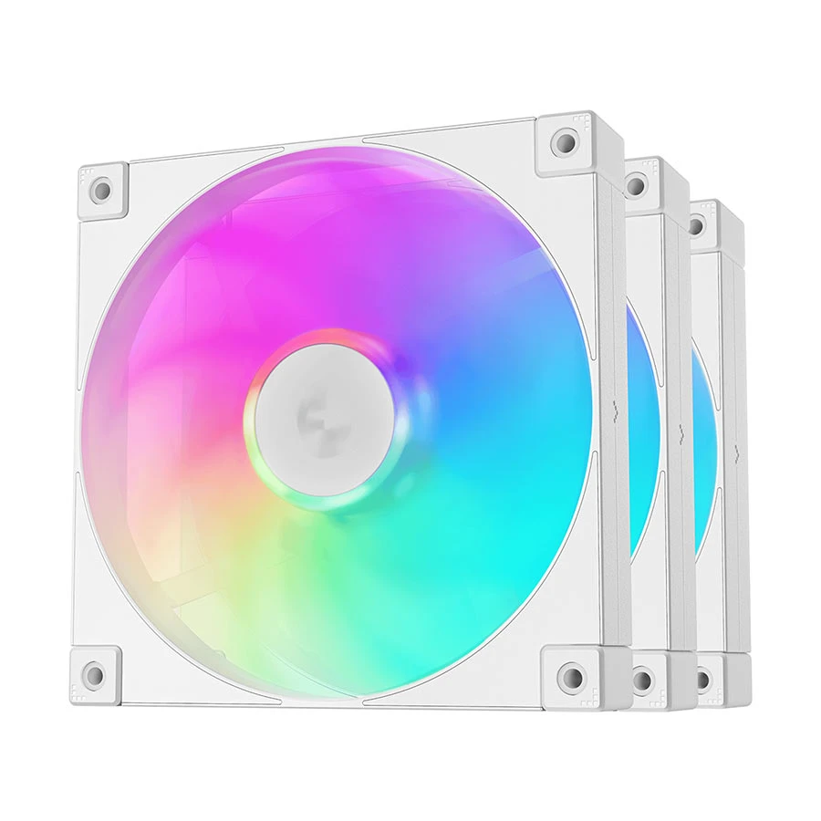DeepCool FD14 ARGB WH 3 IN 1 (3xFAN) Casing Cooling Fan #R-FD14-WHAPN3-G