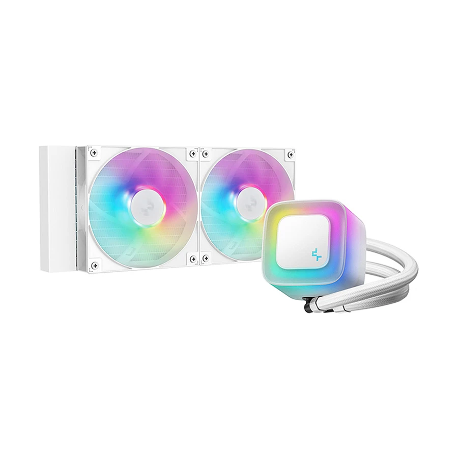 DeepCool LE240 WH V2 ARGB 240mm AIO Liquid CPU Cooler #R-LE240-WHAMMN-G-2