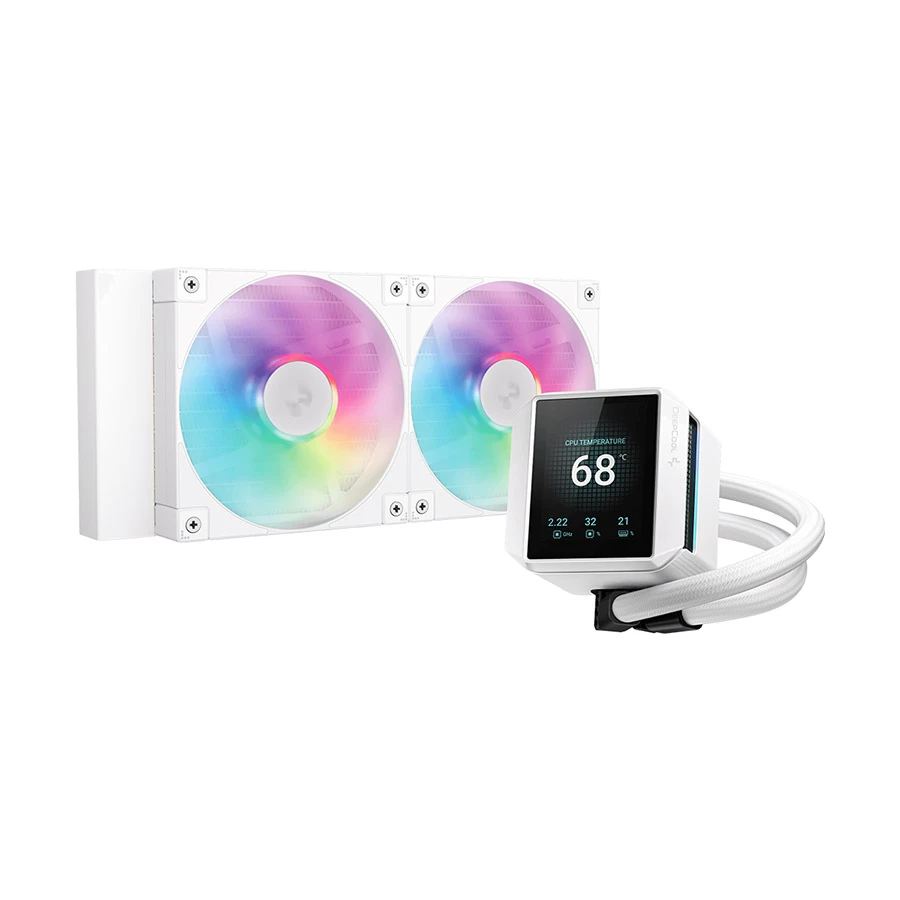 DeepCool MYSTIQUE 240 WH ARGB AIO Liquid CPU Cooler #R-LX240-WHDSNMCP-G-1