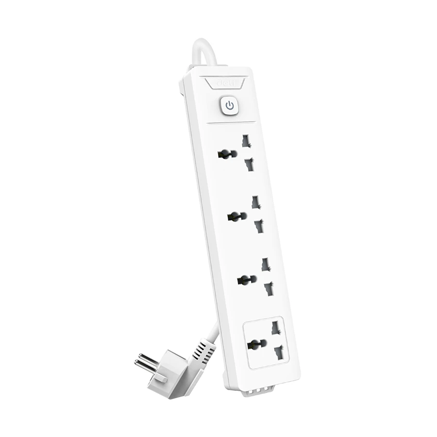 Deli 2 Pin 4 Port Power Strip # ET404 (5 Meter)