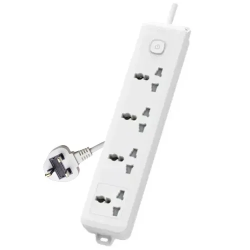 Deli CT703ES 3 Pin 4 Port 3 Meter Power Strip With Surge Protection