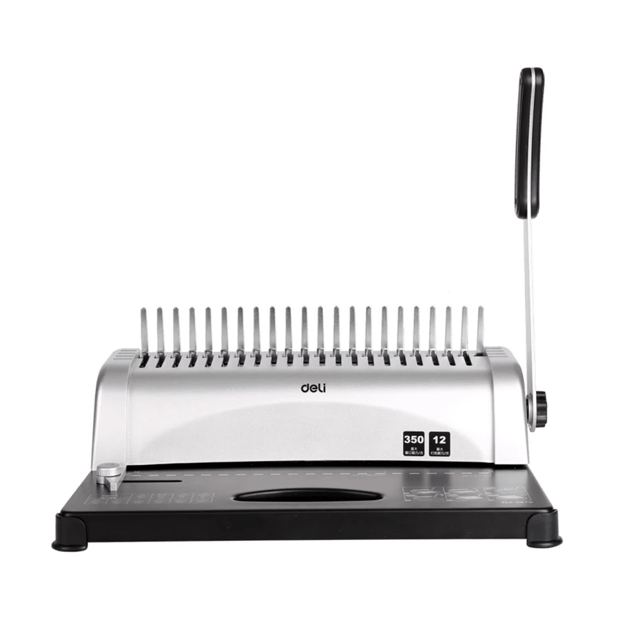 Deli E3870 Comb Binding Machine (A4, 21 Holes, 12 sheets Punch, 350 sheets Bind)