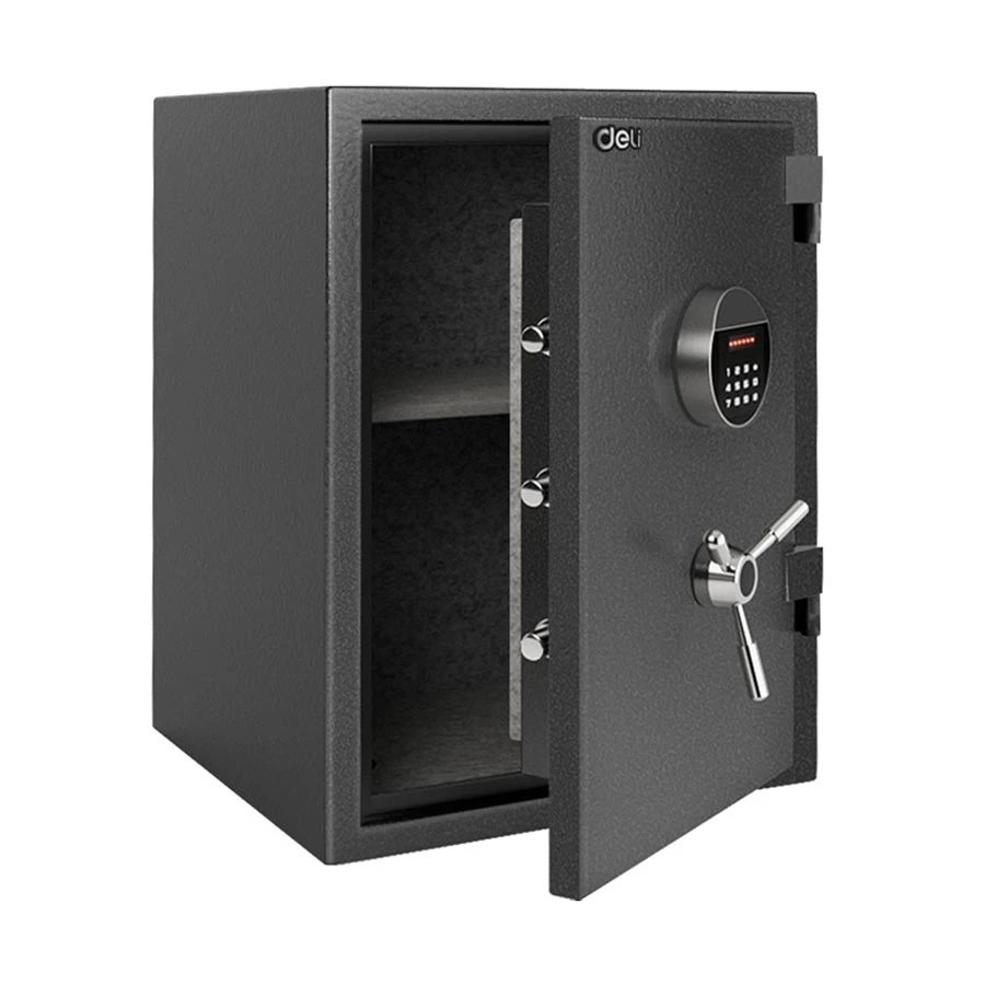 Deli ET600 Dark Digital Safe Box Locker Vault (Key, Password & Fireproof)