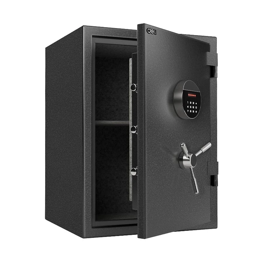 Deli ET601 Dark Digital Safe Box Locker Vault (Key, Password & Fireproof)