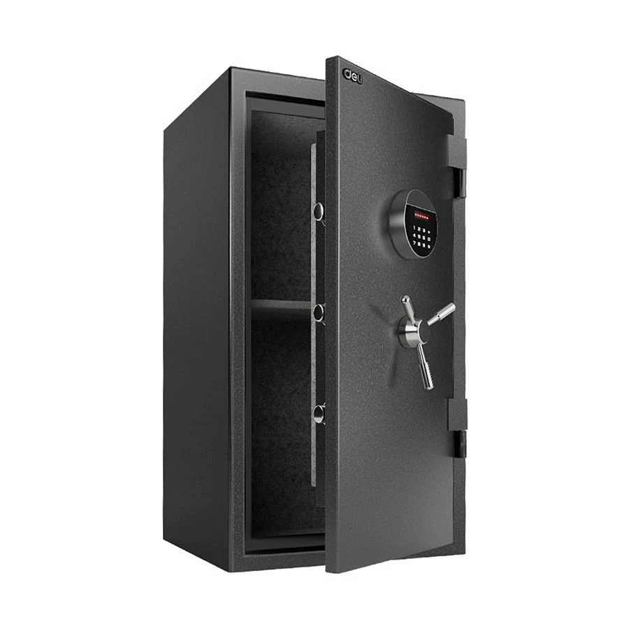 Deli ET602 Dark Digital Safe Box Locker Vault (Key, Password & Fireproof)