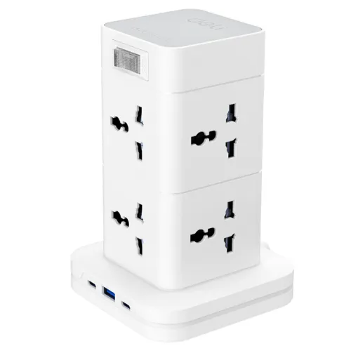 Deli ET763 8 Port 3 Meter Standing Power Strip