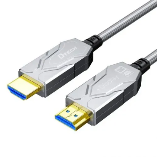 Dtech DT-HF8001K 1 Meter 8K HDMI Armor Fiber Optic Cable