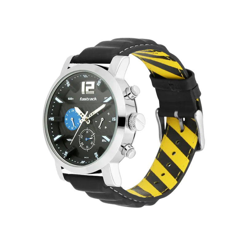 Fastrack 3227SL01 Multifunction Fast Fit Leather Strap Men's Watch - official view 3