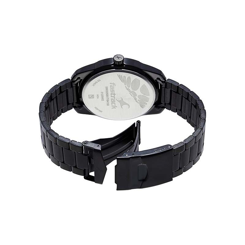 Fastrack All Nighters Quartz 3123NM01 Analog Date Metal Strap Men's Watch - official view 2