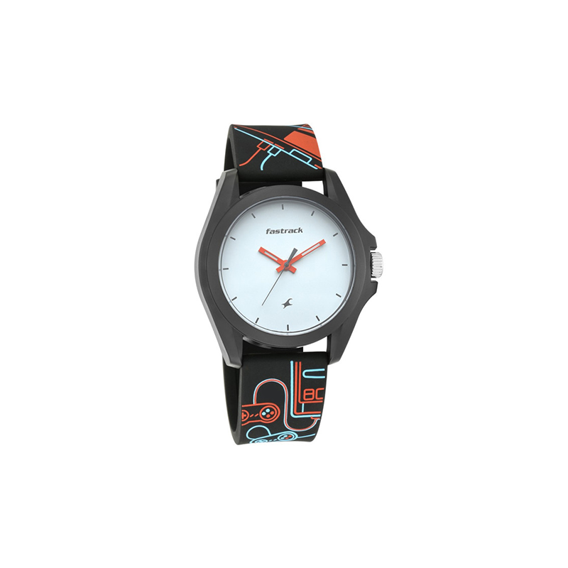 Fastrack Arcade 68011PP01 Quartz Analog Silicone Strap Unisex Watch