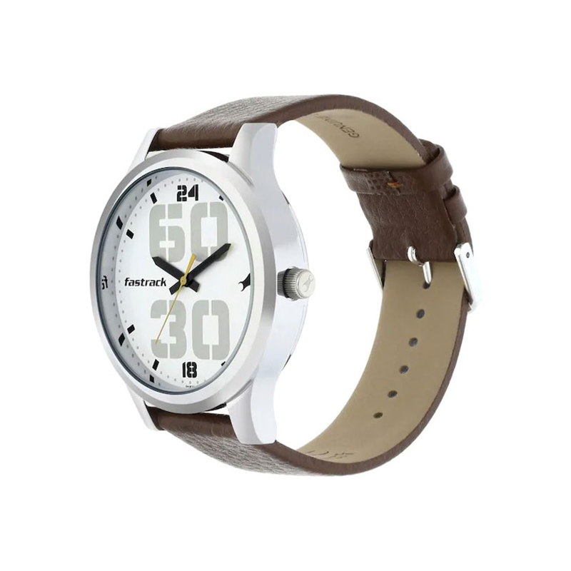 Fastrack Bold 38051SL06 Quartz Leather Strap Men’s Watch - official view 3