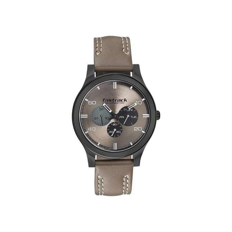 Fastrack Dial It Up 3252NL01 Quartz Multifunction Analog Leather Strap Men’s Watch