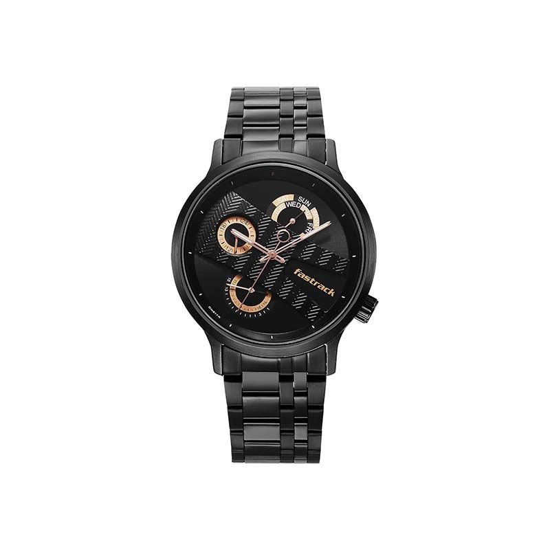 Fastrack Exuberant Quartz 3301NM01 Analog Date Stainless Steel Strap Men's Watch