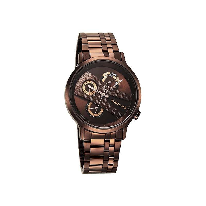 Fastrack Exuberant Quartz 3301QM01 Analog Date Stainless Steel Strap Men's Watch