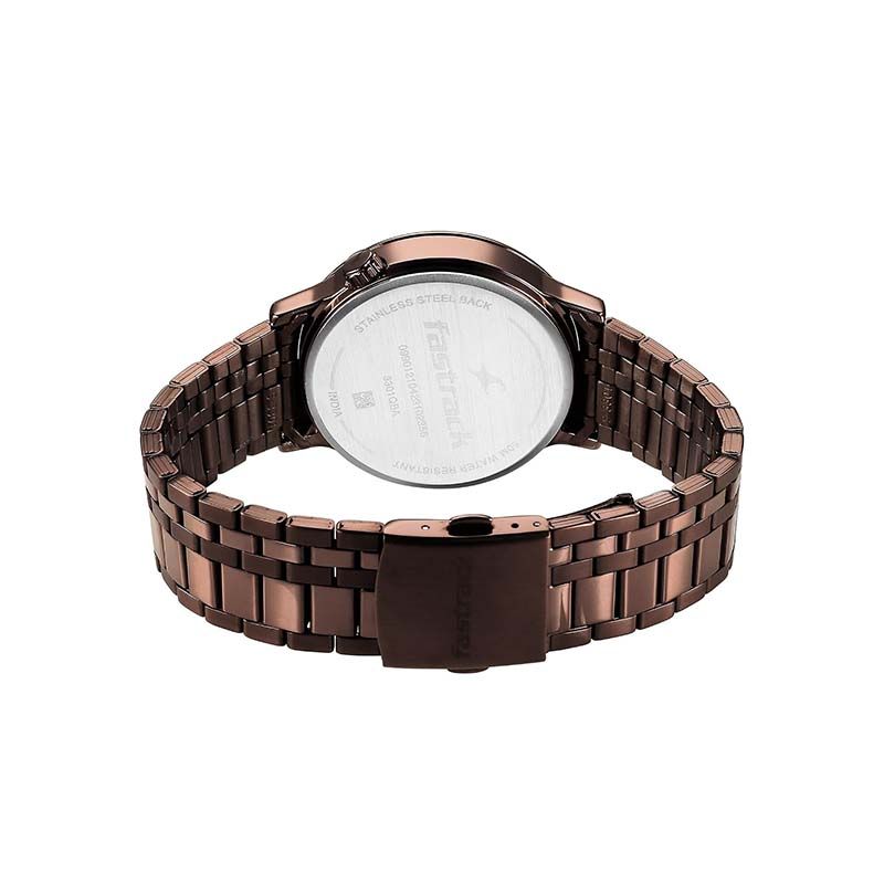 Fastrack Exuberant Quartz 3301QM01 Analog Date Stainless Steel Strap Men's Watch - official view 3