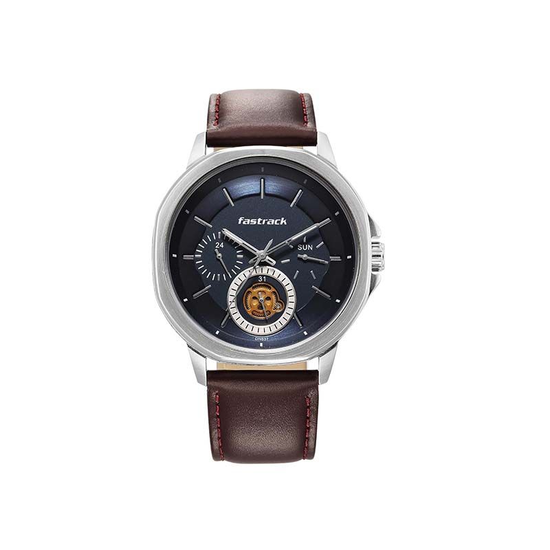 Fastrack Exuberant Quartz 3303SL01 Analog Date Leather Strap Men's Watch