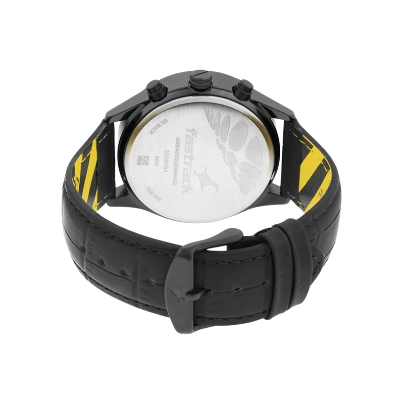Fastrack Fastfit 3224NL01 Quartz Day Date Analog Leather Strap Men’s Watch - official view 3